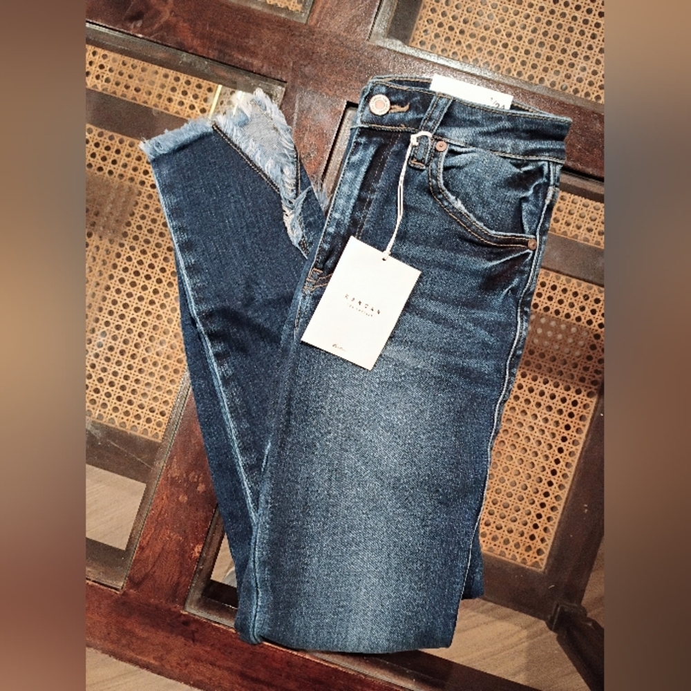 KanCan High Rise Ankle Skinny Dark Blue Jeans